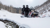 Снегоход Polaris 550 Indy Adventure 155 2015 В движении