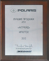 Лучшие продажи ATV 2012
